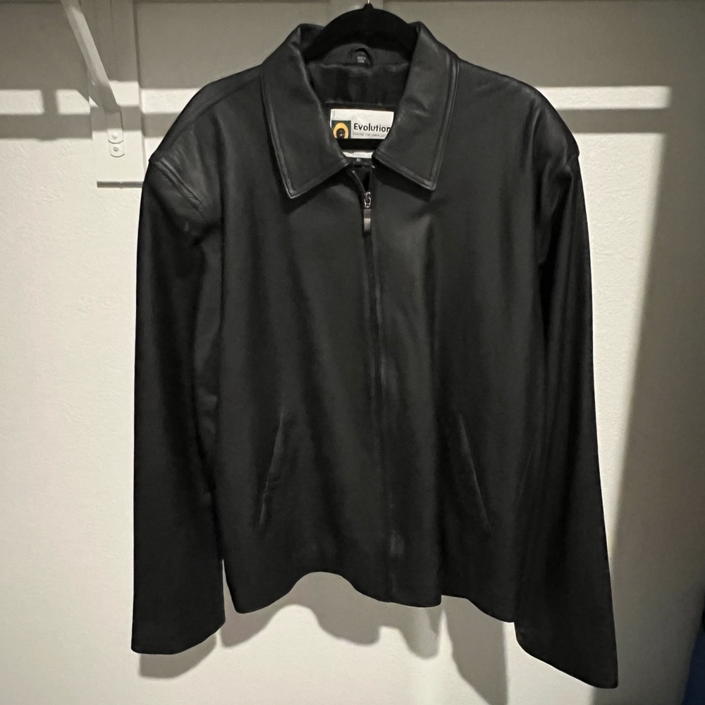 Men’s Authentic Genuine Evolution Black Leather Jacket